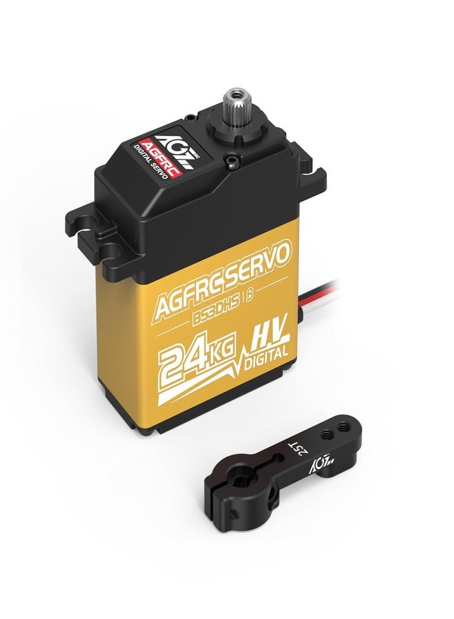 AGFRC 24KG Digital High Torque Servo Programmable Metal Gear Steering Servo for 1/10 RC Car Truck Crawler, 180 ° (B53DHS) - Image 1